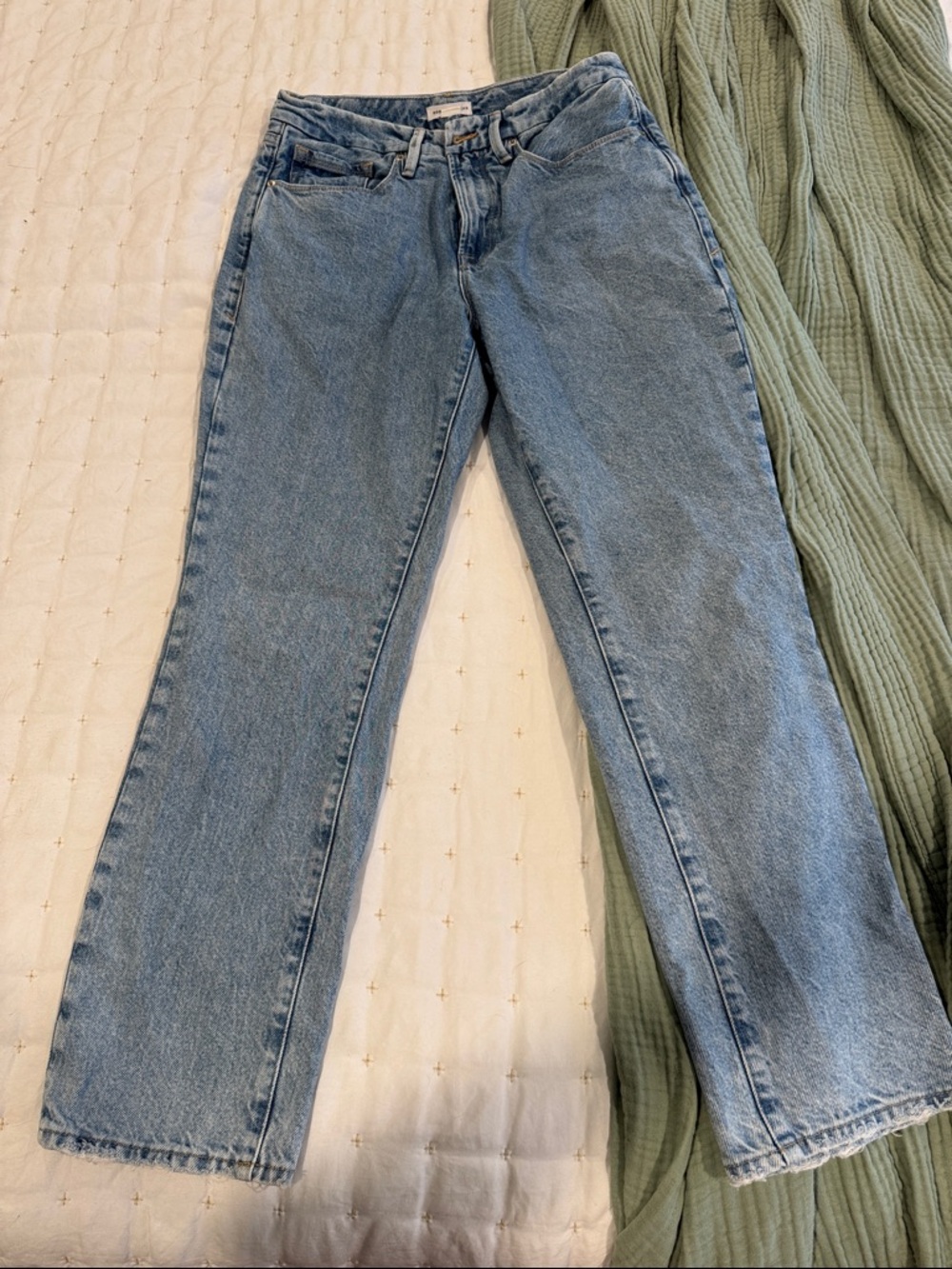 Good American Good Boy Straight Leg Jeans